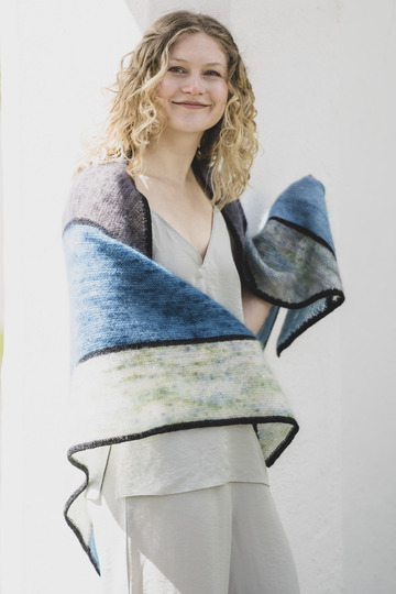 Tuch Strickanleitung  "Graphic" // leichtes Dreieckstuch