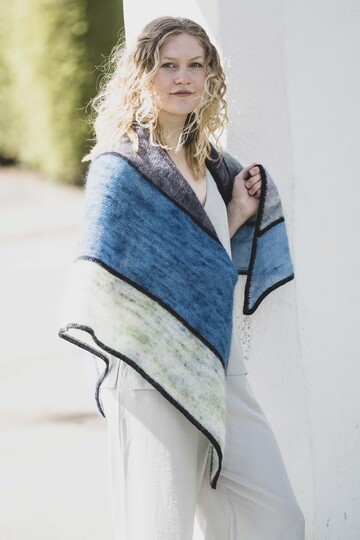 Tuch Strickanleitung  "Graphic" // leichtes Dreieckstuch