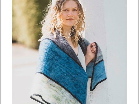 Tuch Strickanleitung  "Graphic" // leichtes Dreieckstuch