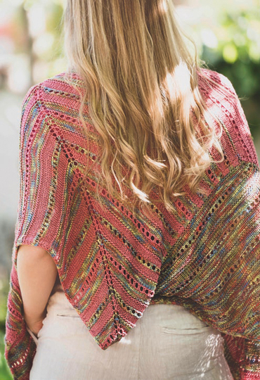 Strickanleitung Dreickecks-Tuch mit Lochreihen