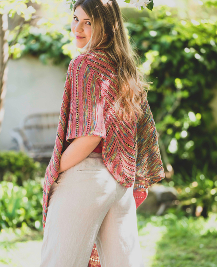 Strickanleitung Dreickecks-Tuch mit Lochreihen