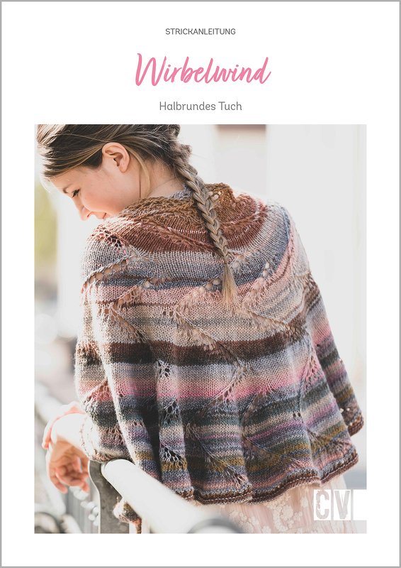 Tuch halbrund im Ajourmuster // Strickanleitung