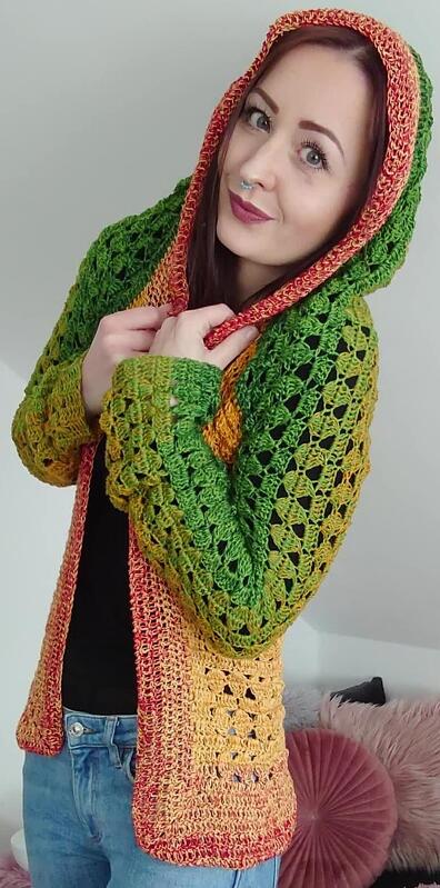 Jacke Yuna häkeln Kapuzenjacke - Bild 11
