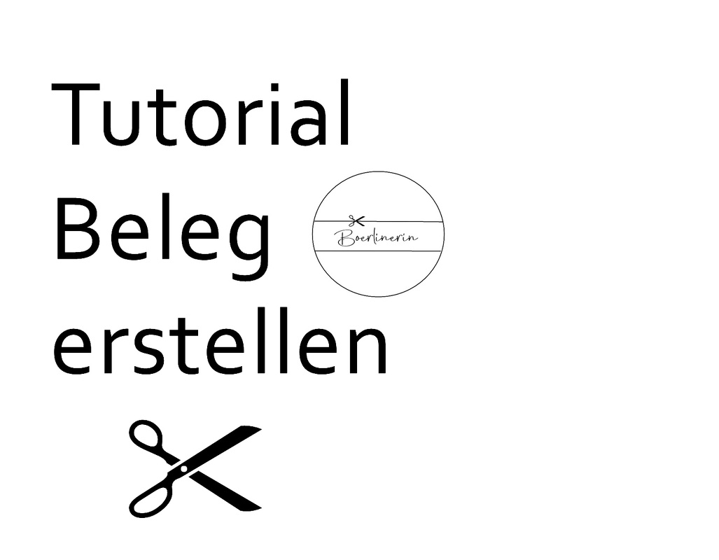 Tutorial Beleg Erstellen