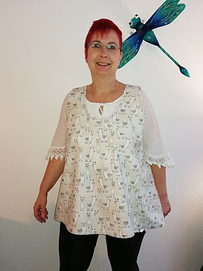 TOP / Tunika TYNA GR. 40-52 | BU 112-128 | FÜR Webware