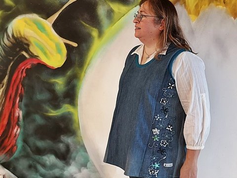 TOP / Tunika TYNA GR. 40-52 | BU 112-128 | FÜR Webware