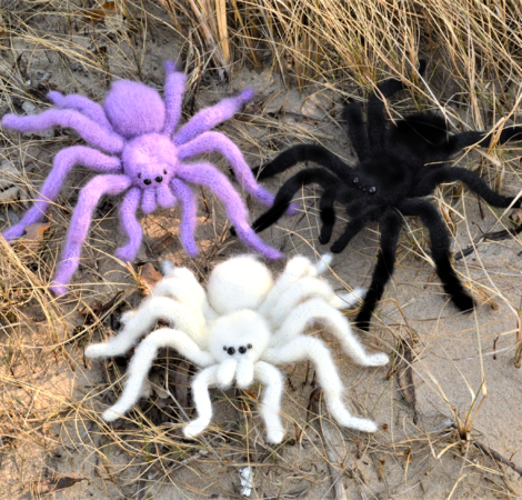 Crochet spider. Colored Tarantulas. Amigurumi Spiders. Crochet  pattern