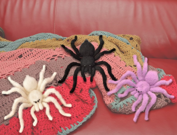 Crochet spider. Colored Tarantulas. Amigurumi Spiders. Crochet  pattern