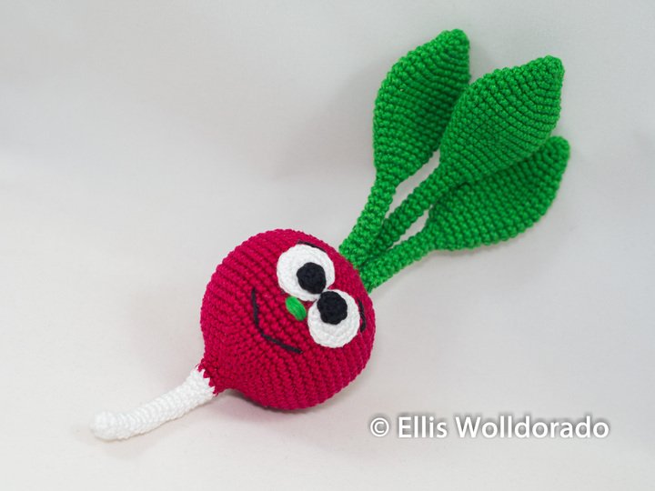 Radieschen Rocco, Amigurumi, Häkelanleitung