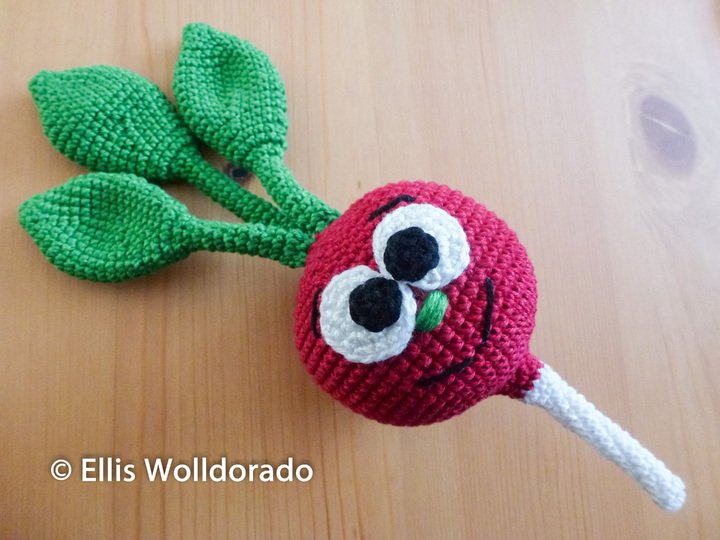 Radieschen Rocco, Amigurumi, Häkelanleitung