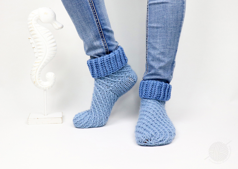 Spiralsocken für Erw. mit/ohne Ferse (Gr. 34 bis 47)