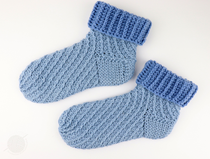 Spiralsocken für Erw. mit/ohne Ferse (Gr. 34 bis 47)