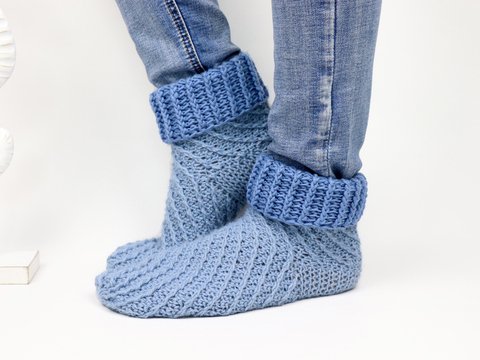 Spiralsocken für Erw. mit/ohne Ferse (Gr. 34 bis 47)