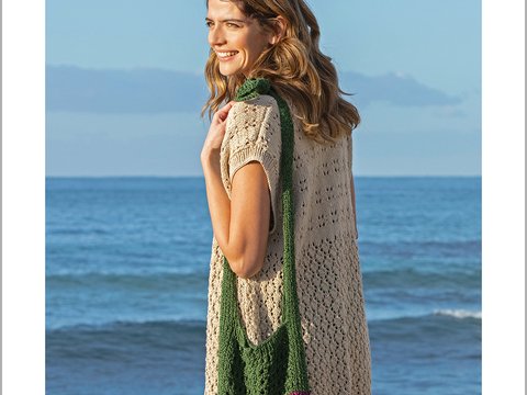 Strickanleitung Umhänge-Beuteltasche