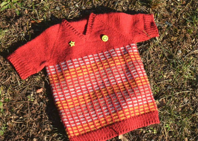Knitting Pattern, Sweater for kids, pdf, English