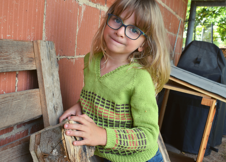 Strickanleitung deutsch: Pullover für Kinder, 1,5- 9 Jahre, 5 Größen