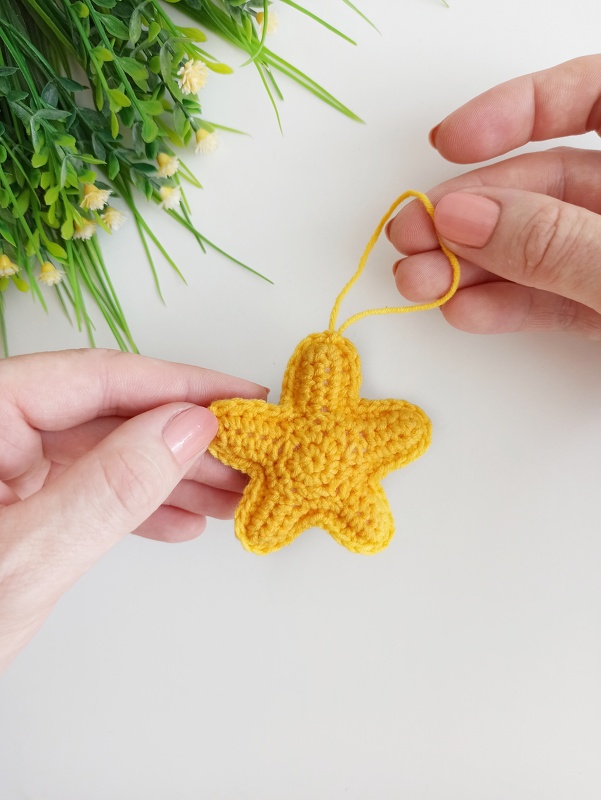 Crochet star pattern, NO SEW Christmas star ornament, easy crochet pattern - Image 7
