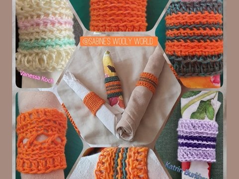 Serviettenringe aus Restgarn