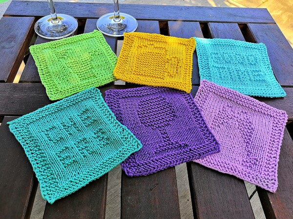 Knitting pattern "Summerdrinks" - coaster / glass cover - easy