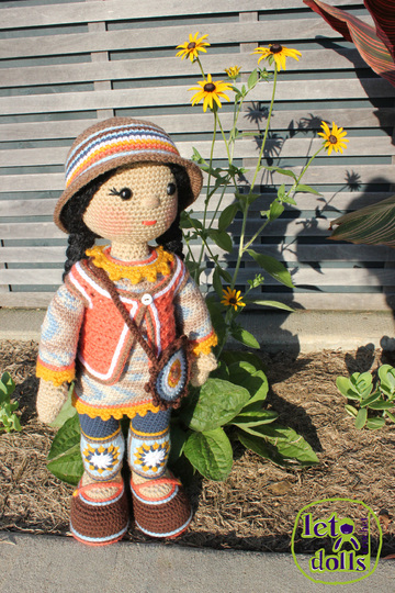 Cara, Large Crochet Doll Pattern, Amigurumi, 21"/53cm Tall