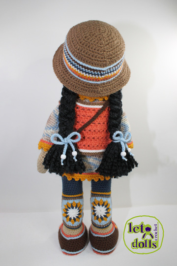 Cara, Large Crochet Doll Pattern, Amigurumi, 21"/53cm Tall