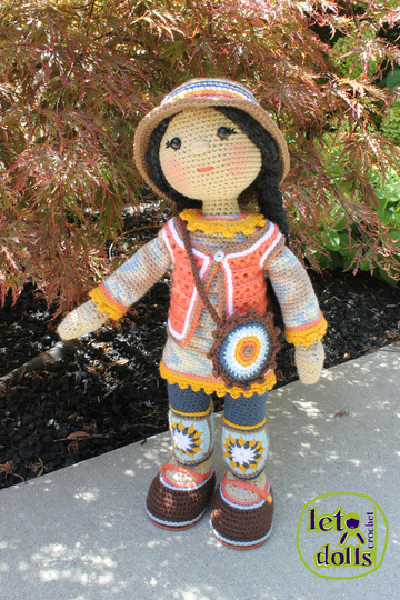 Cara, Large Crochet Doll Pattern, Amigurumi, 21"/53cm Tall