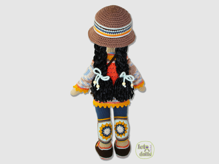 Cara, Large Crochet Doll Pattern, Amigurumi, 21"/53cm Tall