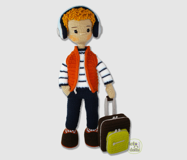 Dan, Large Crochet Doll Pattern, Amigurumi, 21"/ 53 cm Tall