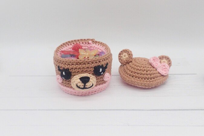 Bear Trinket Box- Crochet Pattern
