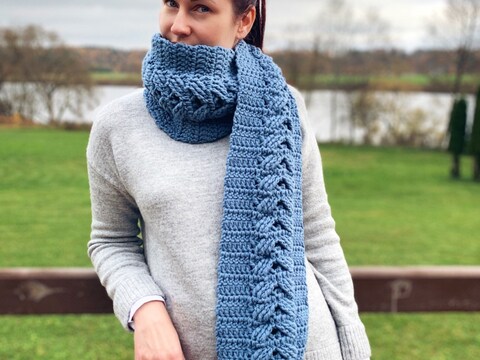 Crochet Pattern - Braided Scarf