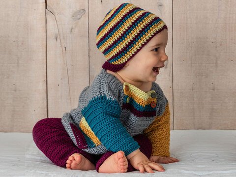 PULLI-HOSE-MÜTZE GESTREIFT