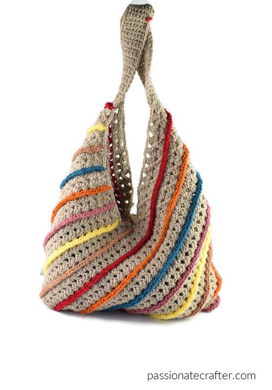 "Not your granny" crochet bag pattern- crochet tote bag pattern- summer bag