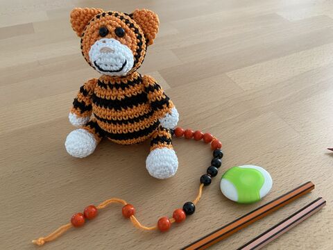 Häkelanleitung - Rechenhilfe "Tiger"
