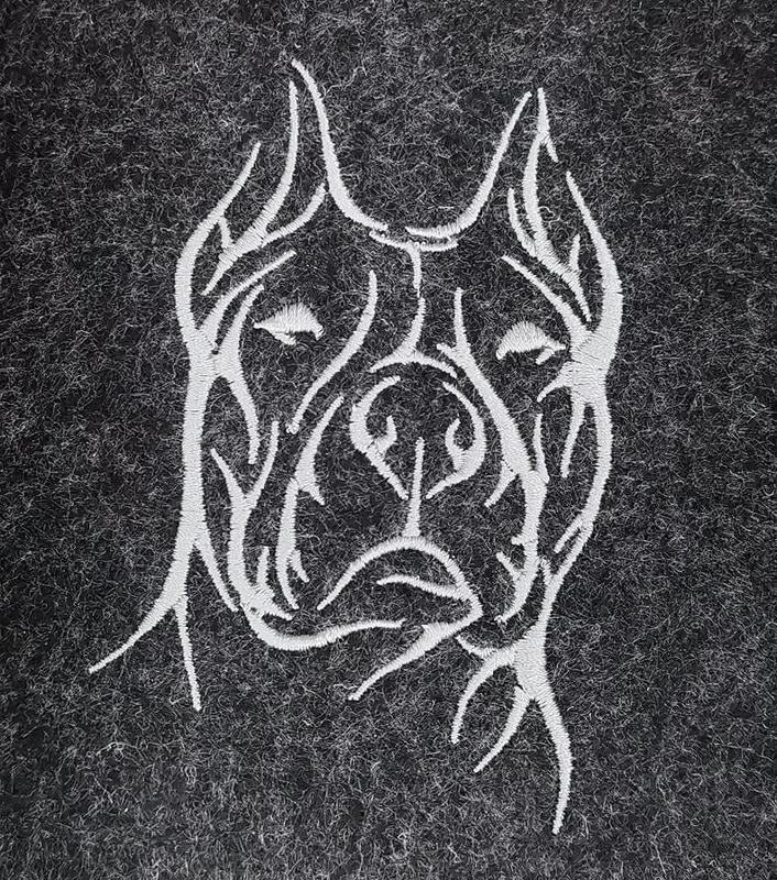 Stickdatei Pitbull Silhouette - 3 verschiedene Größen