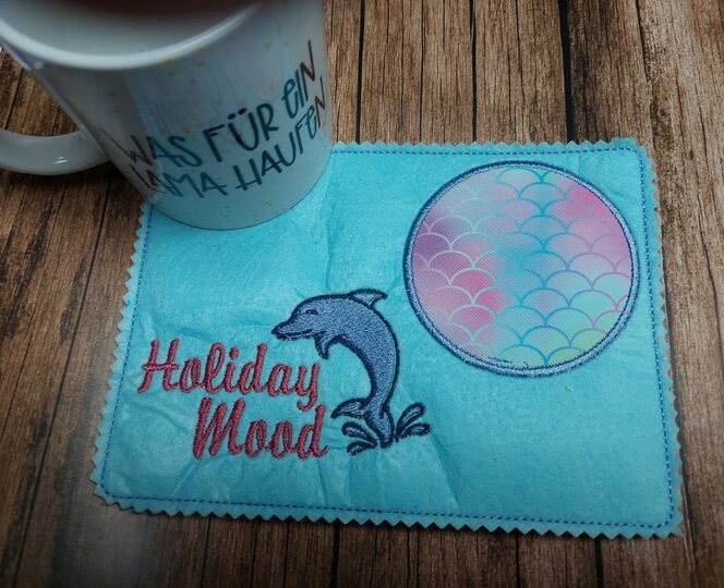 Stickdatei Holiday Mood Delfin - 2 Größen
