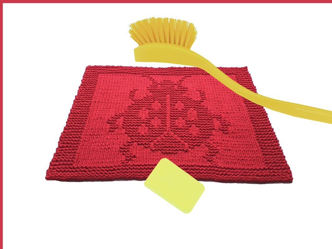 Marienkäfer Spültuch Deckchen Lappen „ Mutschekiepchen “ Strickanleitung