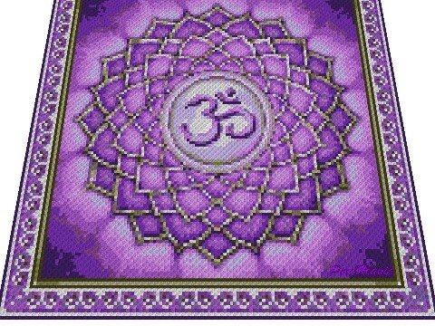 Häkelmuster * SAHASRARA - KRONEN CHAKRA * Grafik für C2C Decke