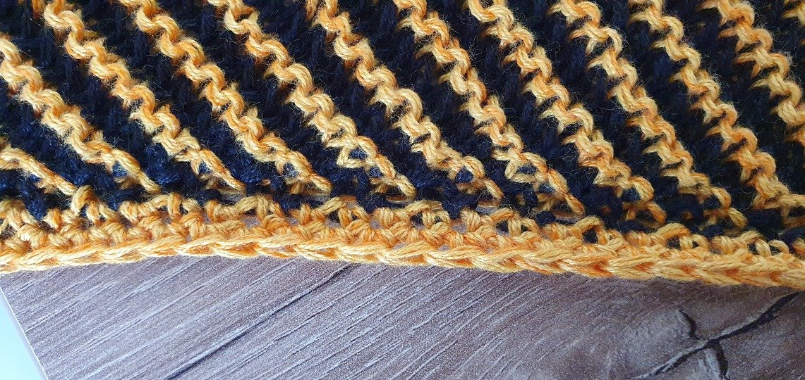 Tigerkopf, Schattenstricken, Illusionsstricken, Motivtuch