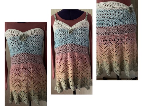 Damen Top Tunika long Tunika Rock Solea