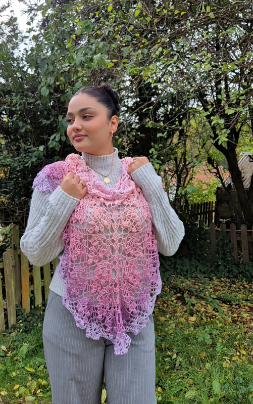 Crochet Pattern Triangle Shawl Aphrodite – with Crochet Chart - Image 10
