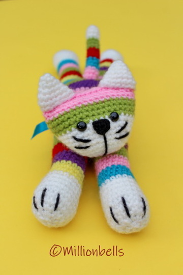 Moe The Stripey Cat Amigurumi Animal Toy Kitten