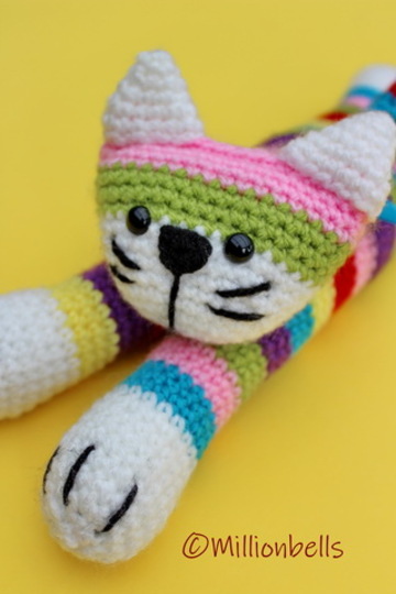 Moe The Stripey Cat Amigurumi Animal Toy Kitten