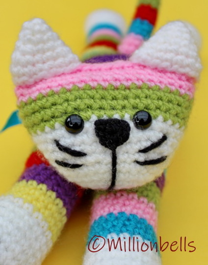 Moe The Stripey Cat Amigurumi Animal Toy Kitten