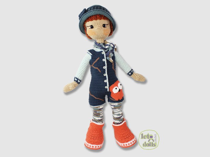 Maya, Large Crochet Doll Pattern, Amigurumi, 21"/ 53 cm Tall