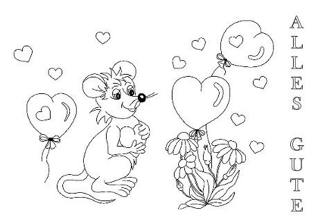 Grußkarten zum Ausmalen