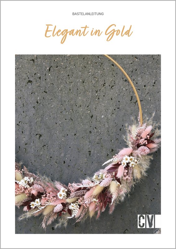 Floral Hoop altrosa/gold Wanddeko/Türkranz