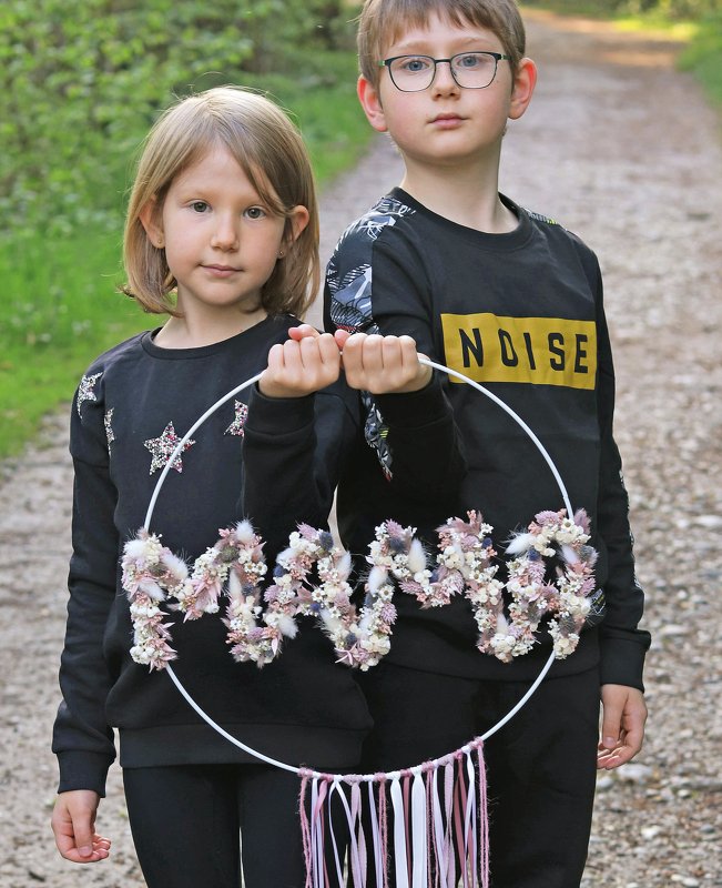 Floral Hoop "Mama" Muttertagsgeschenk Blumenkranz - Bastelanleitung // PDF - Bild 4