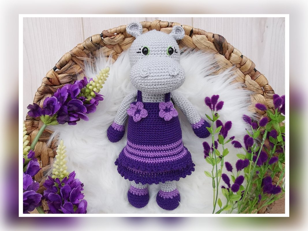 Miss Nelly - crochetpattern hippo