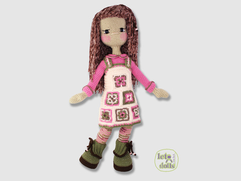 24 inch crochet doll pattern PDF, XL amigurumi doll, Meet Pippa!