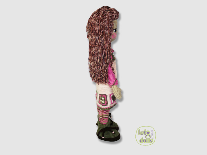 24 inch crochet doll pattern PDF, XL amigurumi doll, Meet Pippa!